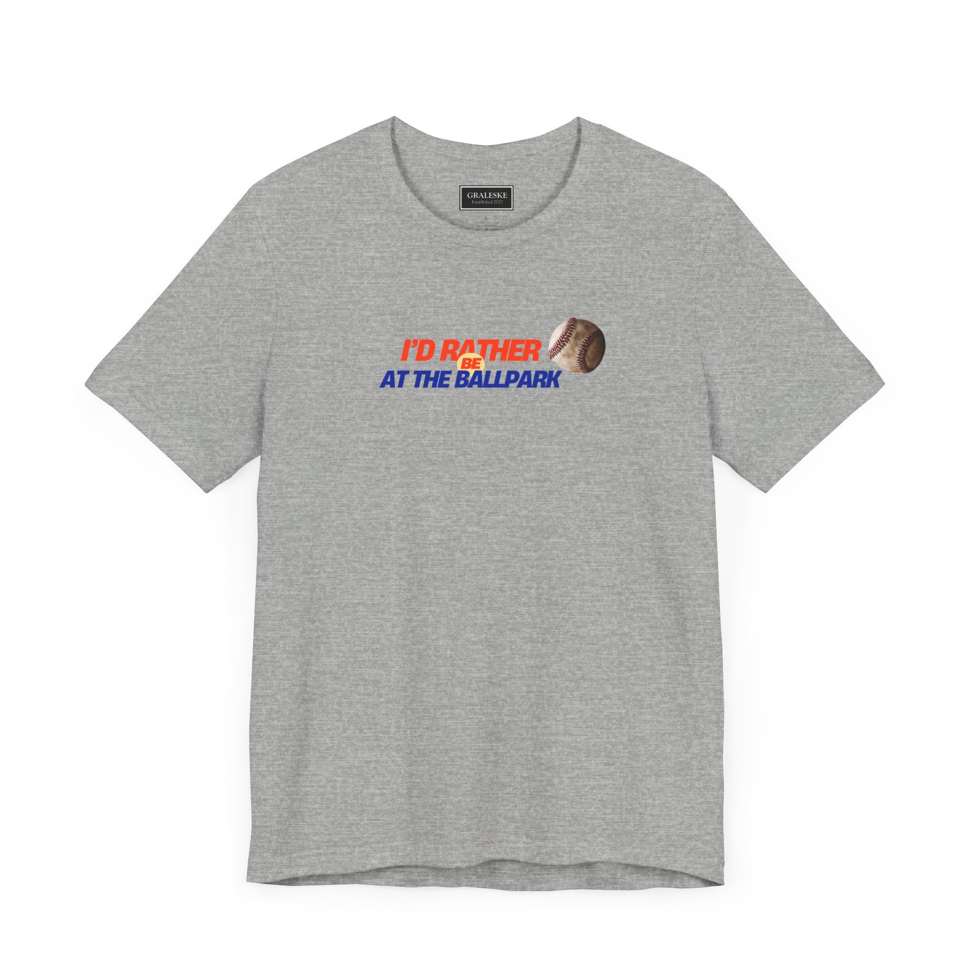 Baseball Tee - I'd Rather Be at the Ballpark Unisex Jersey Short Sleeve T-shirt - Graleske