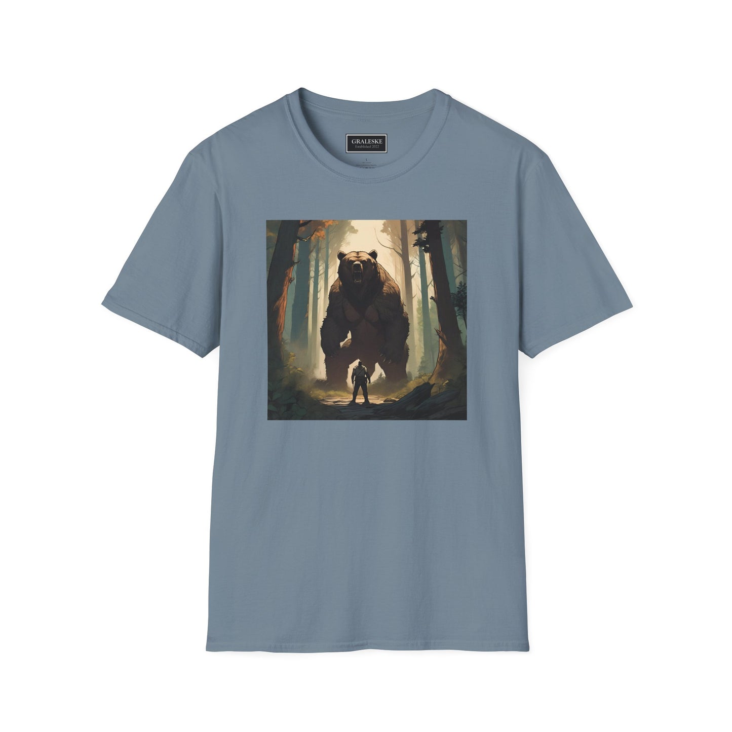 Bear Softstyle T-Shirt - Man vs Bear Design - Graleske
