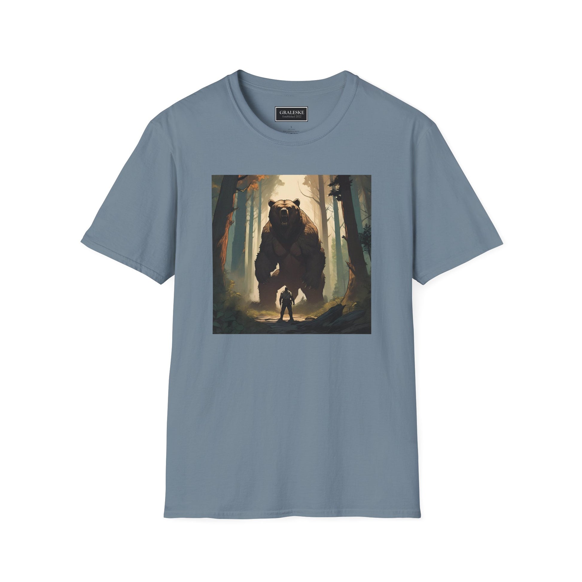 Bear Softstyle T-Shirt - Man vs Bear Design - Graleske