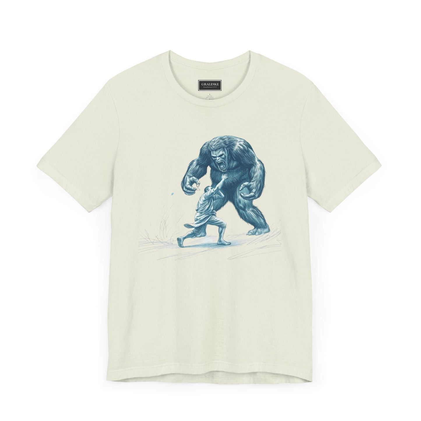 Man Fighting Bigfoot T-Shirt