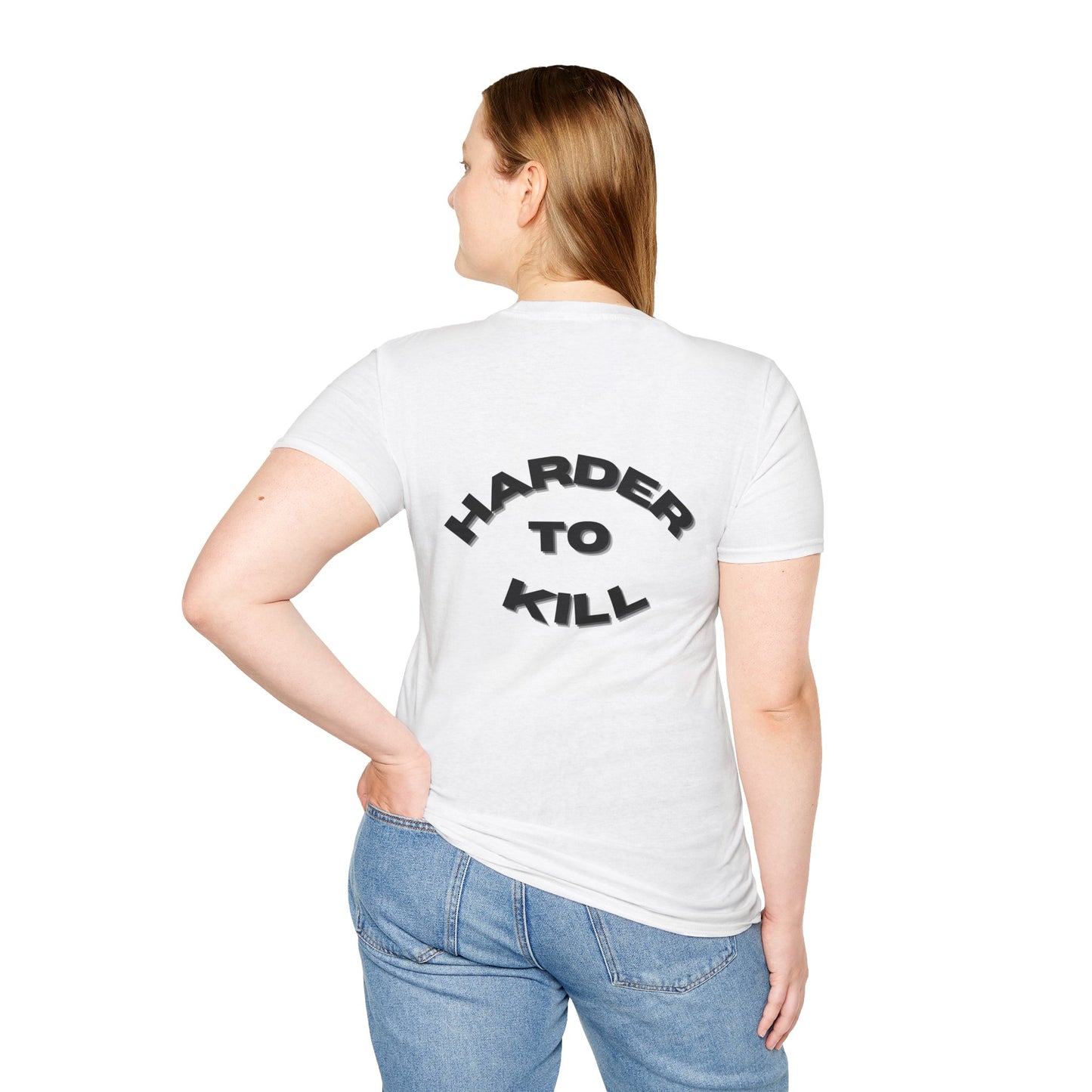 Motivational Fitness T-Shirt - 'Harder to Kill' Design - Graleske