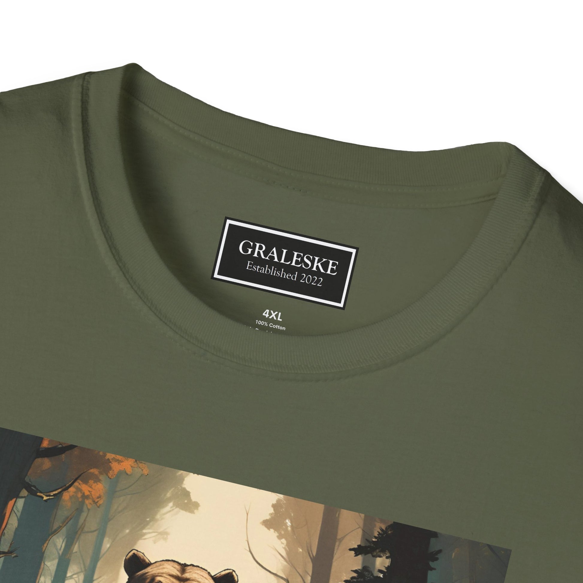 Bear Softstyle T-Shirt - Man vs Bear Design - Graleske