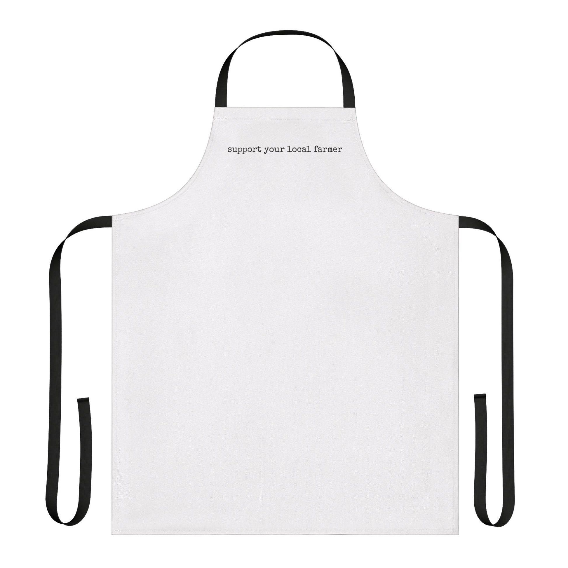Apron, 5-Color Straps (AOP) - support your local farmer - Graleske