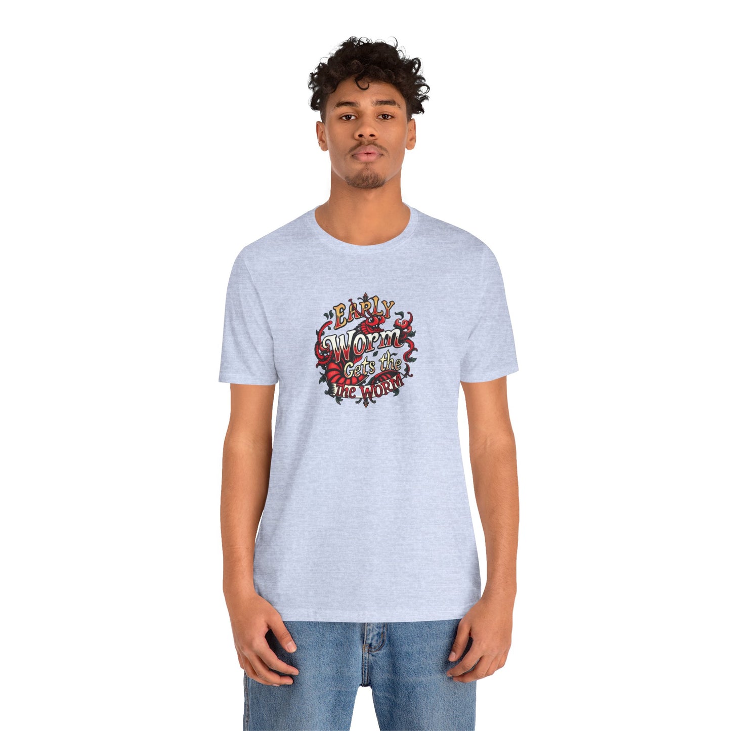 Office Inspired Unisex Tee - 'Early Worm Gets The Worm'