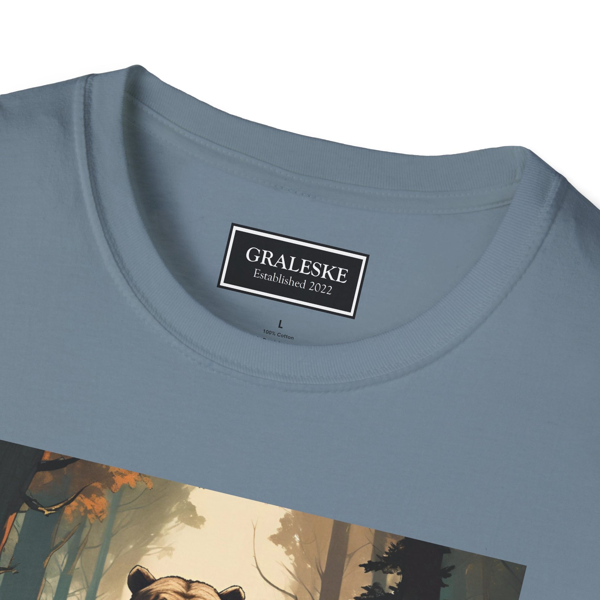 Bear Softstyle T-Shirt - Man vs Bear Design - Graleske