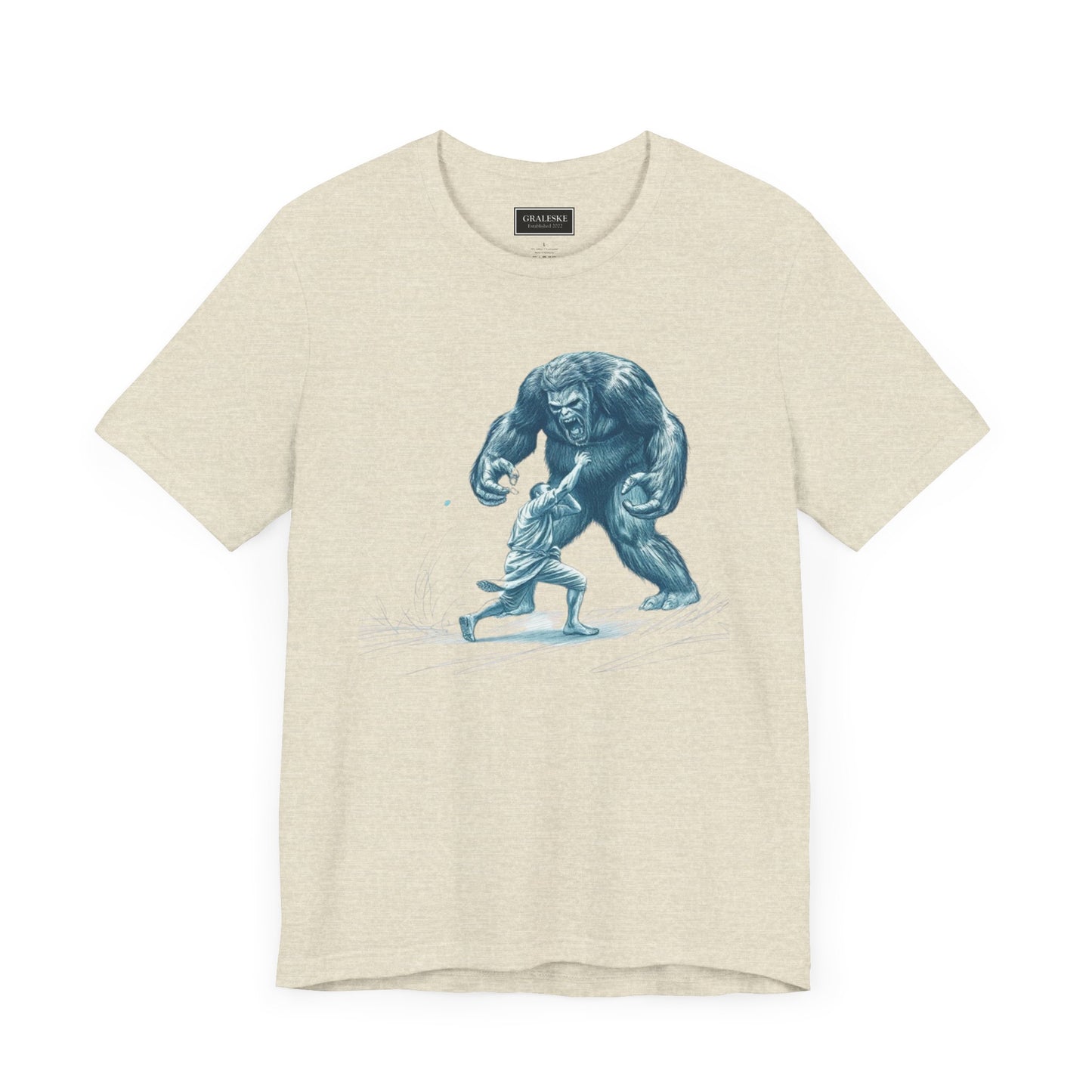 Man Fighting Bigfoot T-Shirt