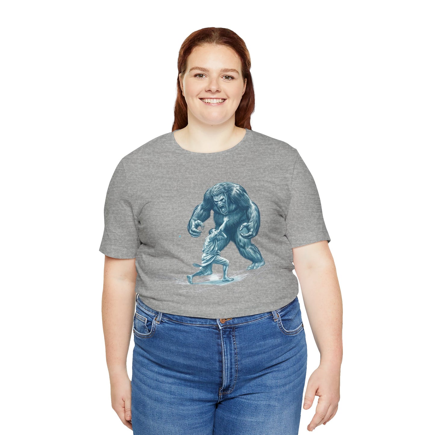 Man Fighting Bigfoot T-Shirt