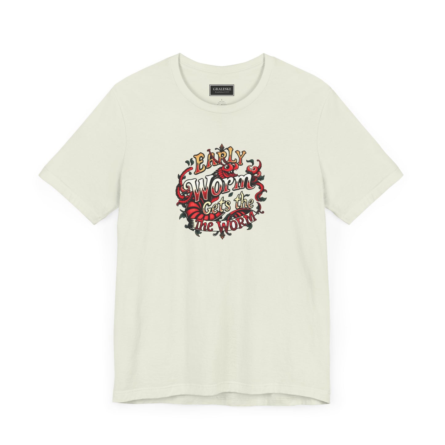 Office Inspired Unisex Tee - 'Early Worm Gets The Worm'