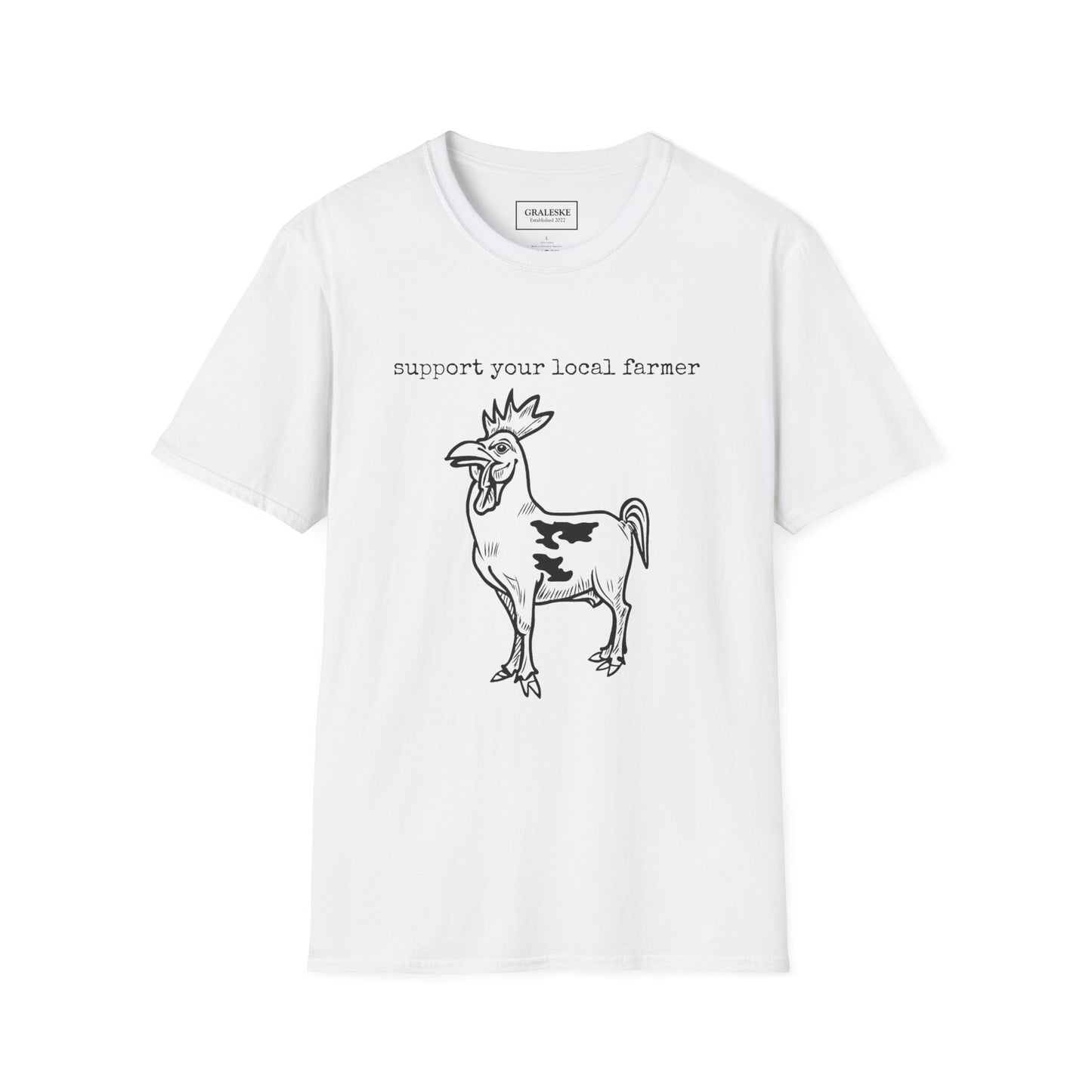 support your local farmer - chicken cow - T-Shirt - Graleske