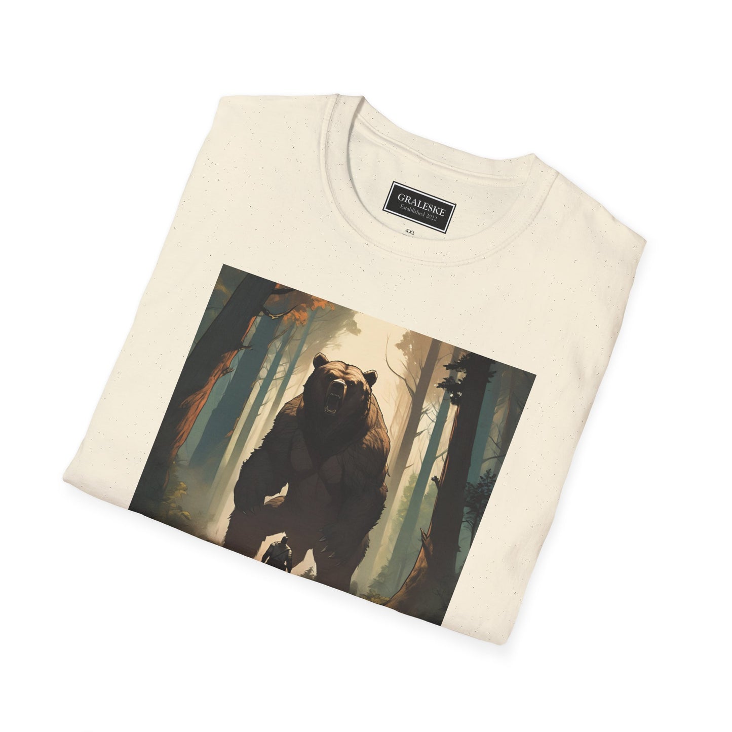Bear Softstyle T-Shirt - Man vs Bear Design - Graleske
