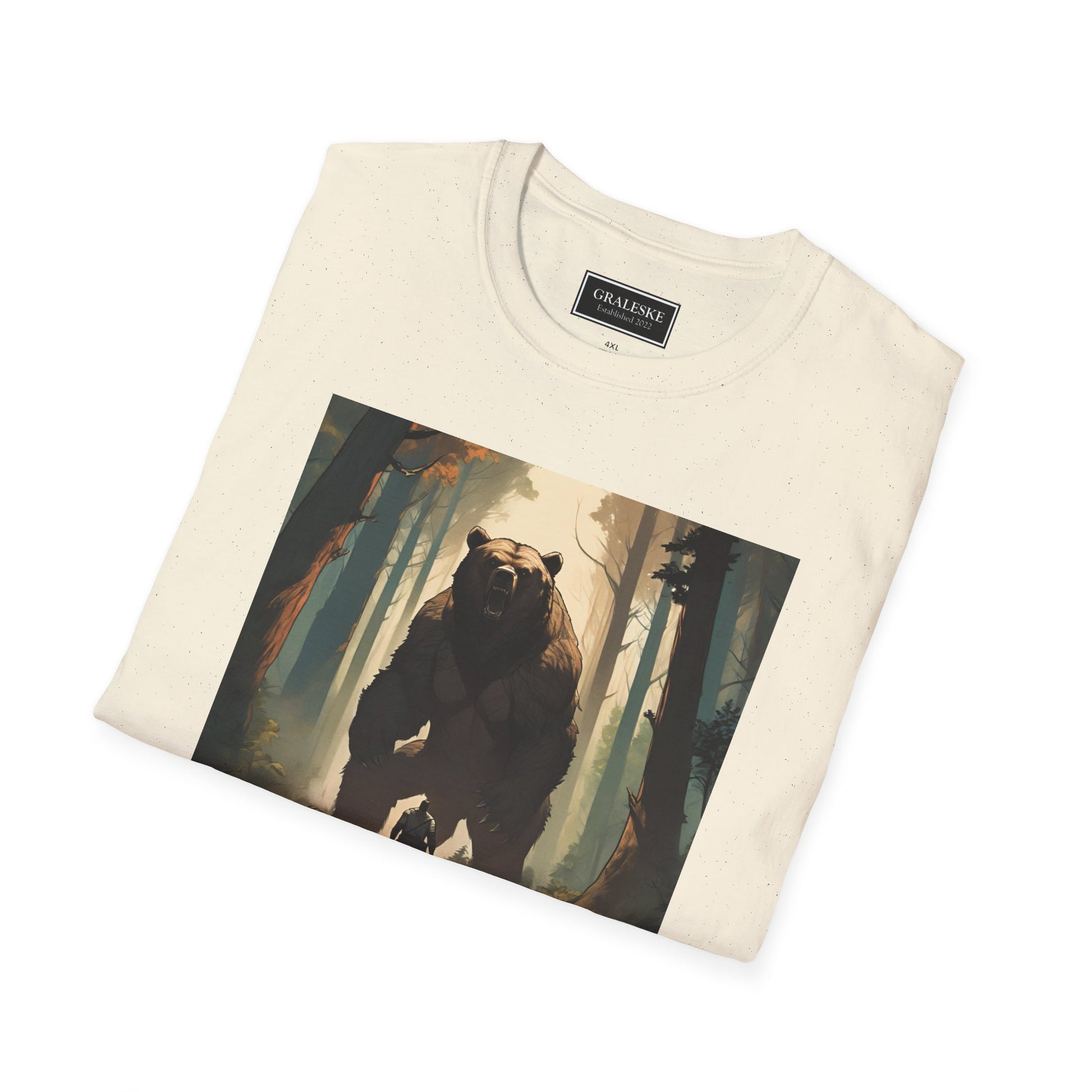 Bear Softstyle T-Shirt - Man vs Bear Design - Graleske