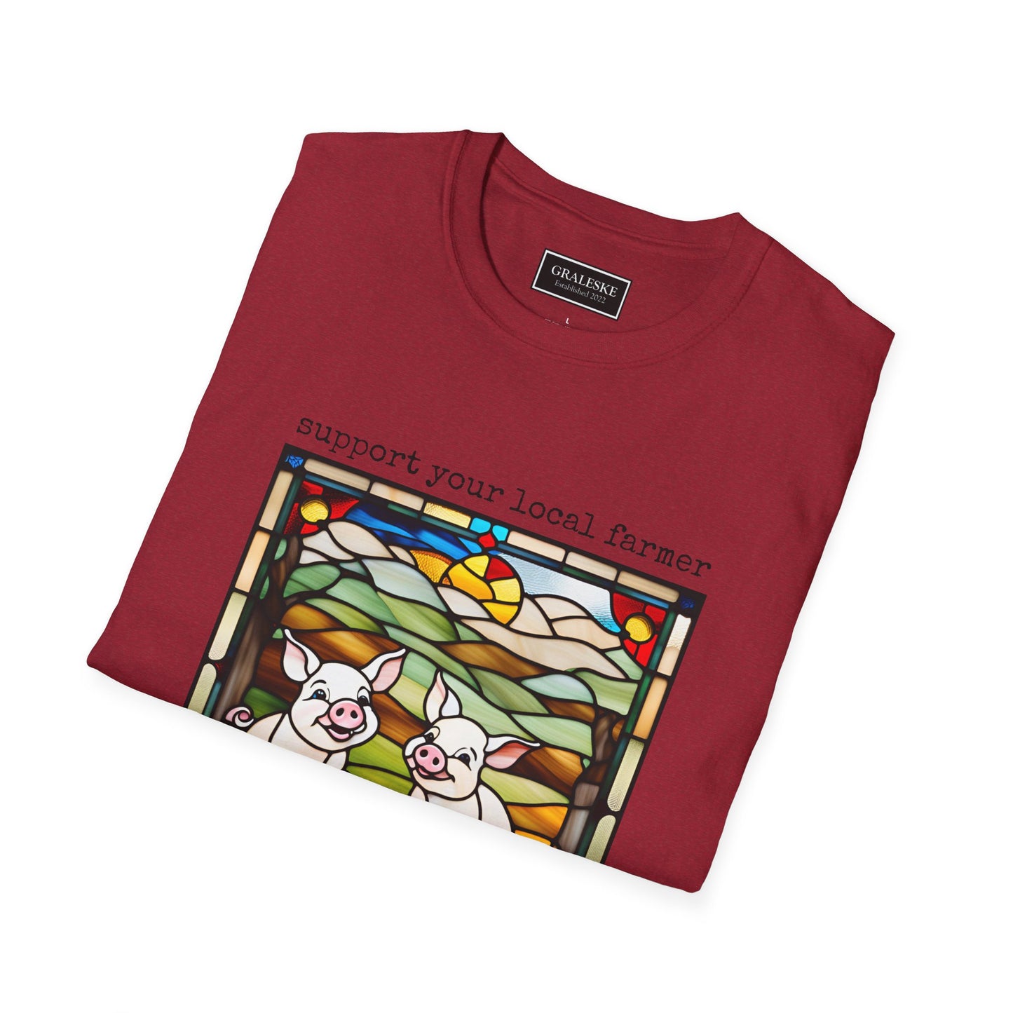 Stained Glass Piggy T-Shirt - Graleske