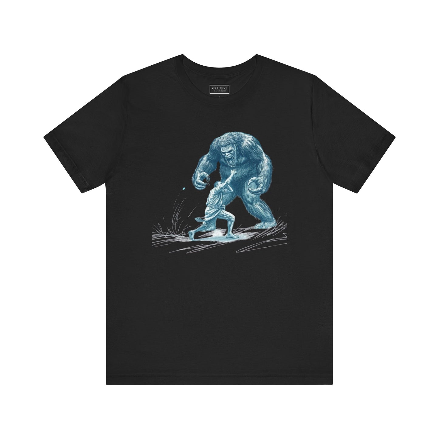 Man Fighting Bigfoot T-Shirt