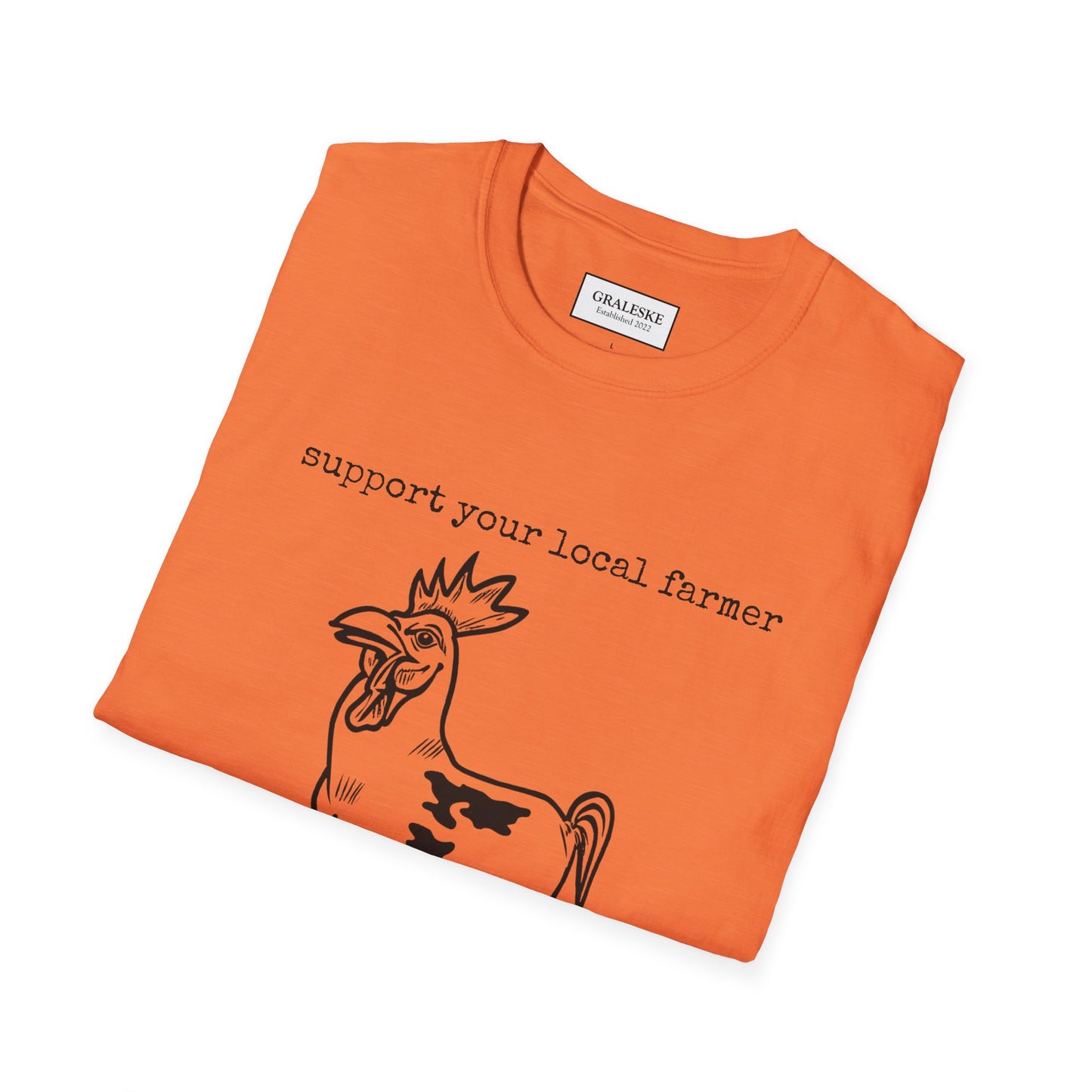 support your local farmer - chicken cow - T-Shirt - Graleske