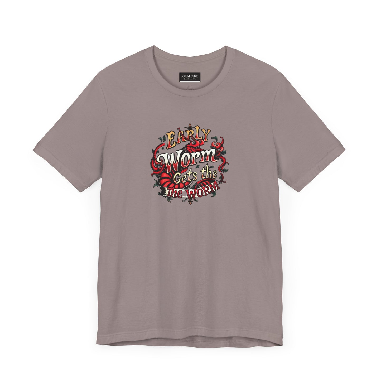 Office Inspired Unisex Tee - 'Early Worm Gets The Worm'