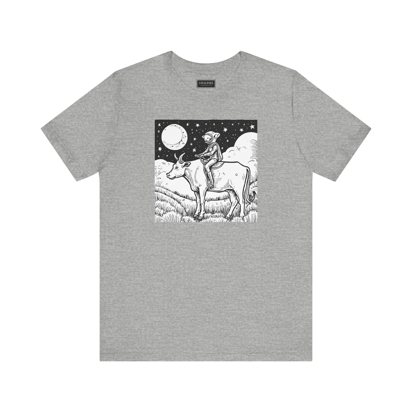 Alien Riding Cow Tee Shirt - Graleske