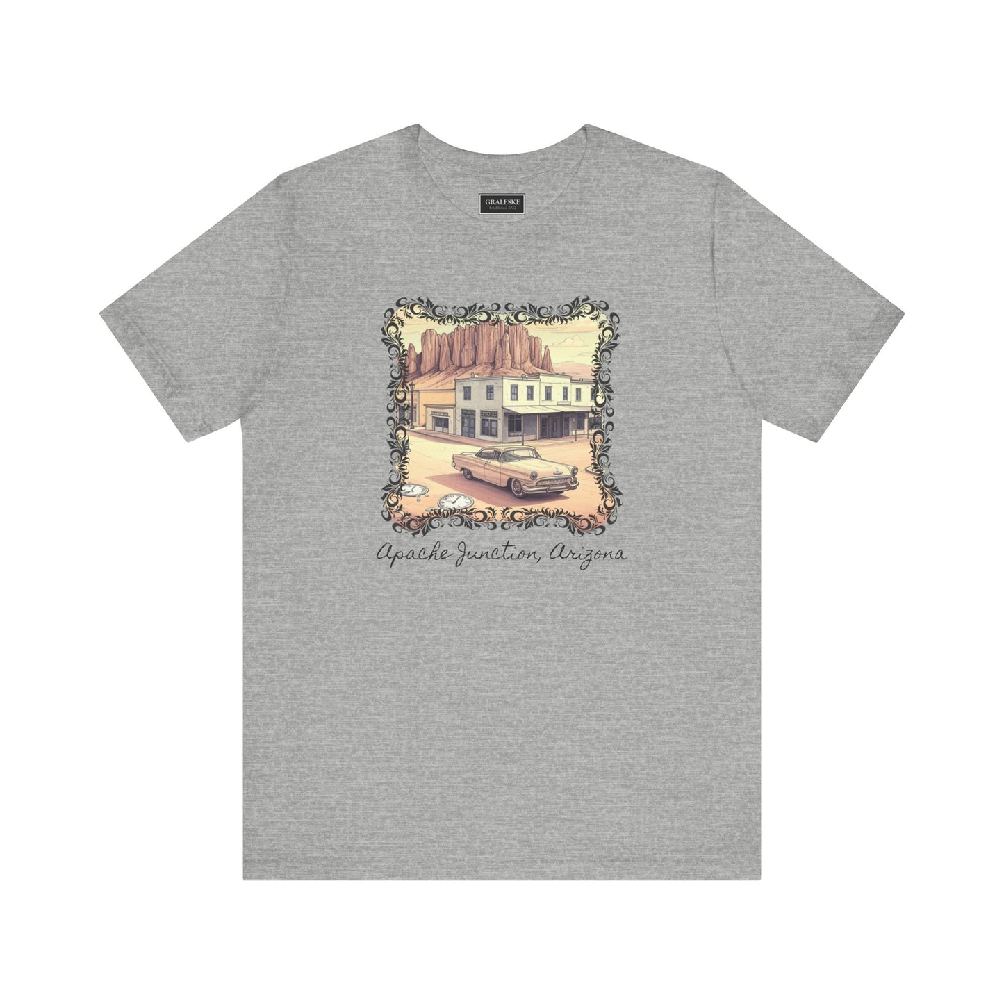 Small Towns Collection Unisex Tee - Apache Junction, Arizona Design - Graleske