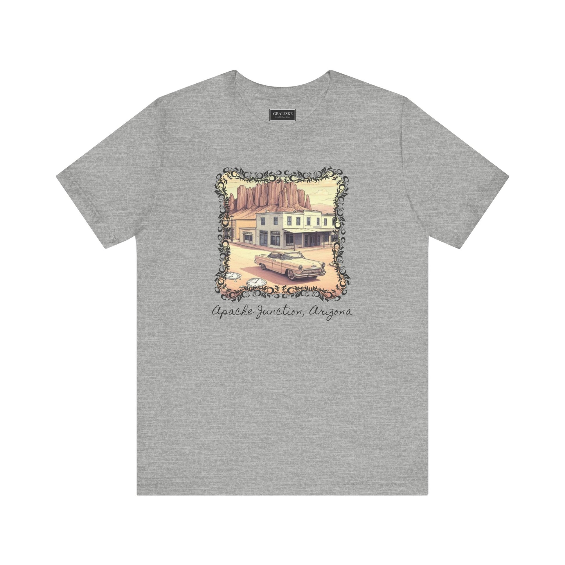 Small Towns Collection Unisex Tee - Apache Junction, Arizona Design - Graleske