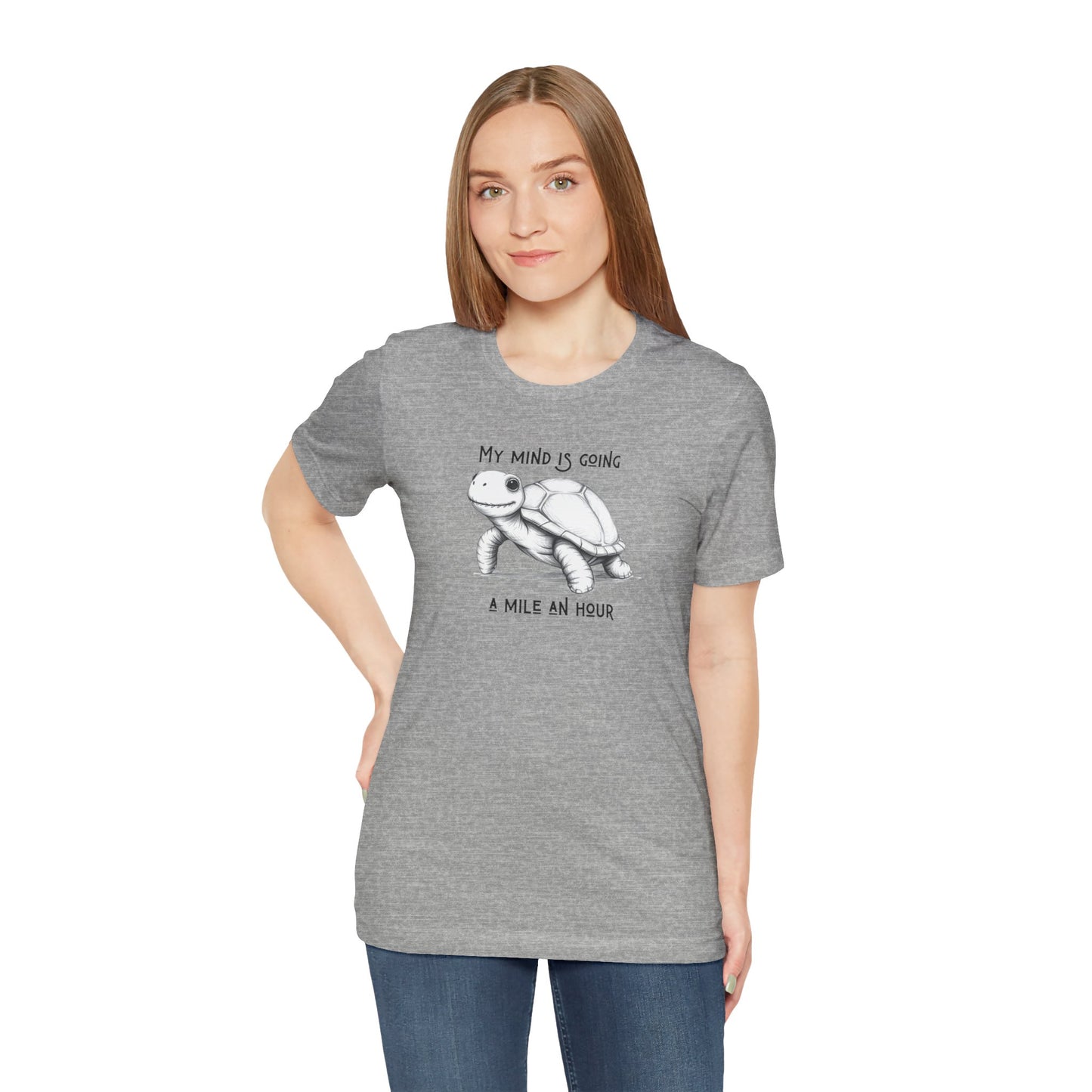 Office Inspired Tee - Unisex T-shirt with 'My Mind Is Going A Mile An Hour' Design