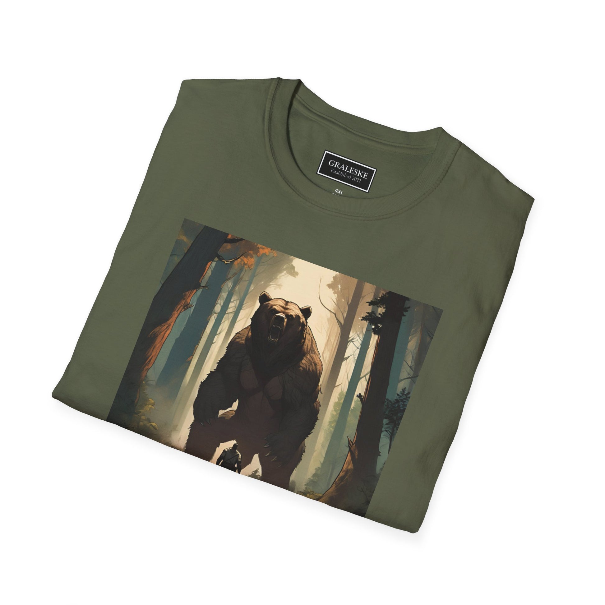 Bear Softstyle T-Shirt - Man vs Bear Design - Graleske