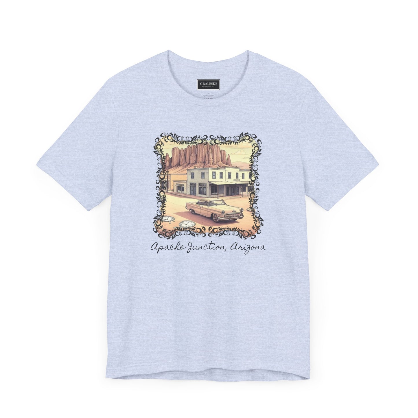 Small Towns Collection Unisex Tee - Apache Junction, Arizona Design - Graleske