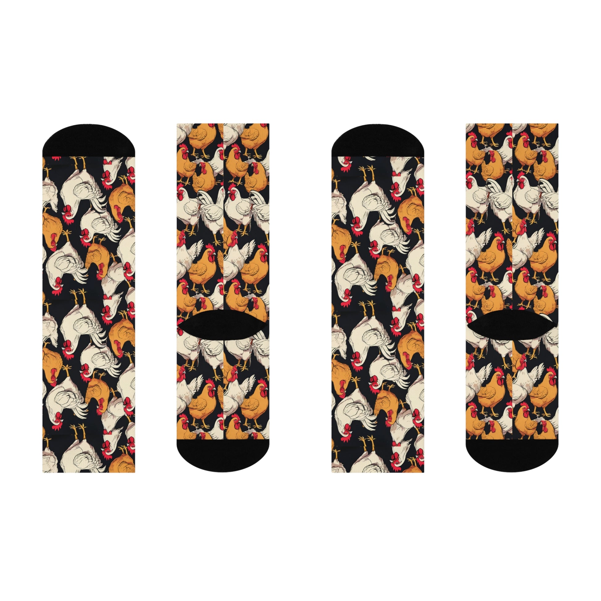 Crew Socks - Chicken Print Design - Graleske