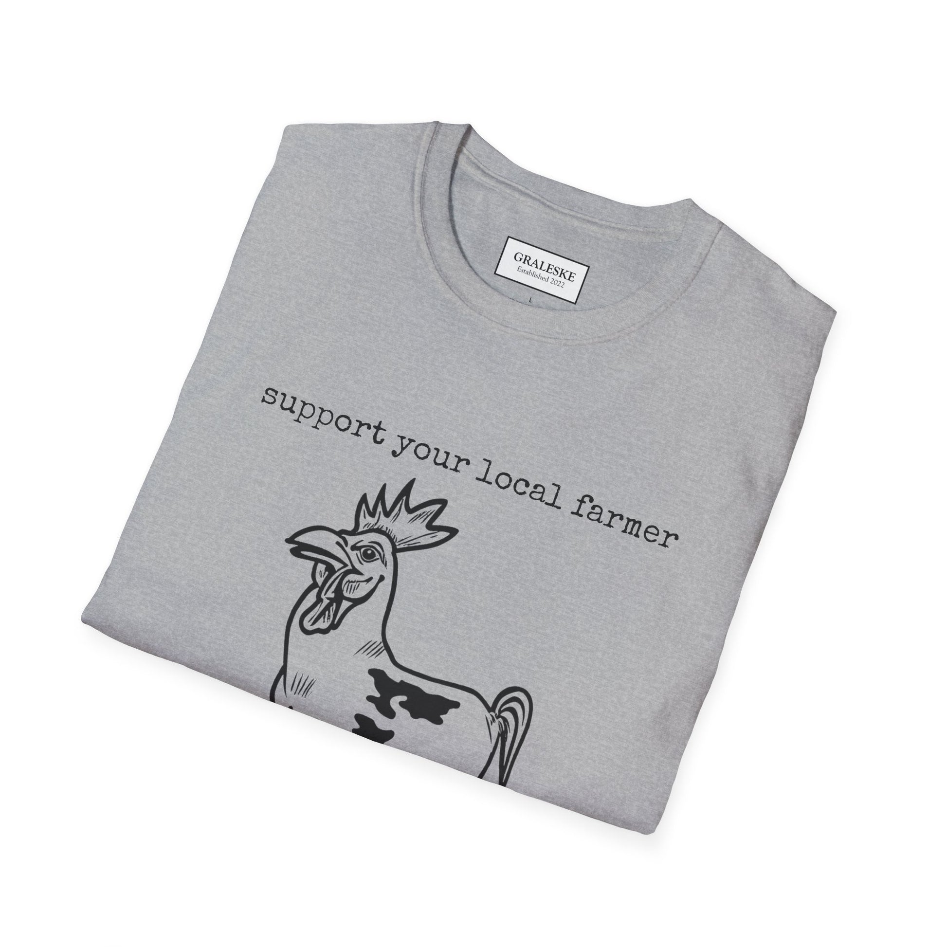support your local farmer - chicken cow - T-Shirt - Graleske
