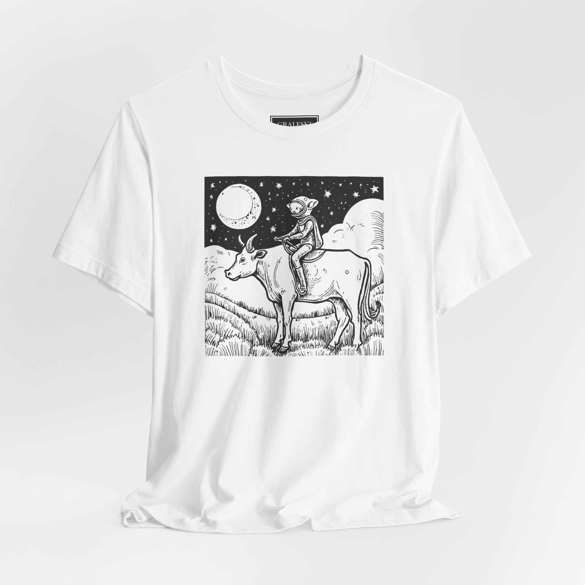 Alien Riding Cow Tee Shirt - Graleske