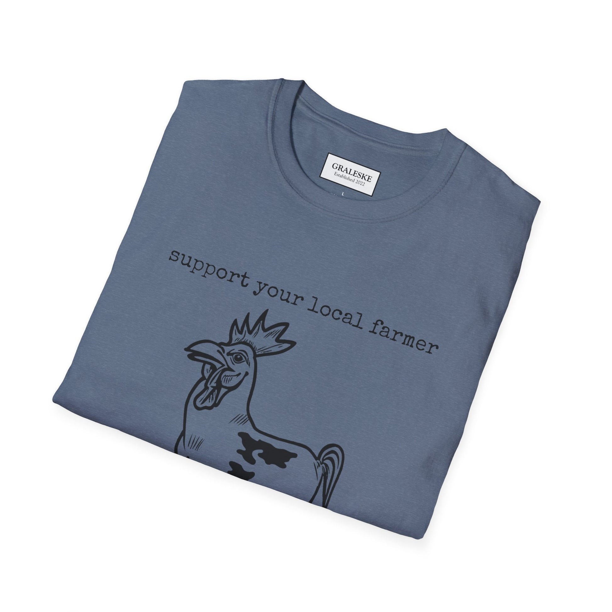 support your local farmer - chicken cow - T-Shirt - Graleske