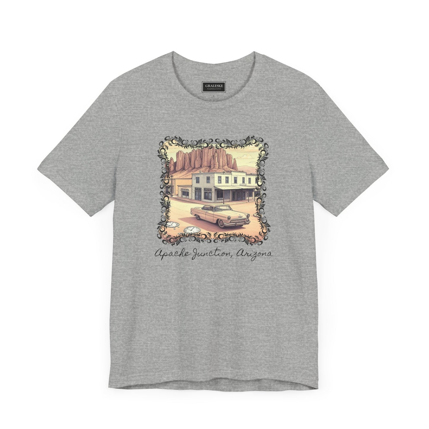 Small Towns Collection Unisex Tee - Apache Junction, Arizona Design - Graleske