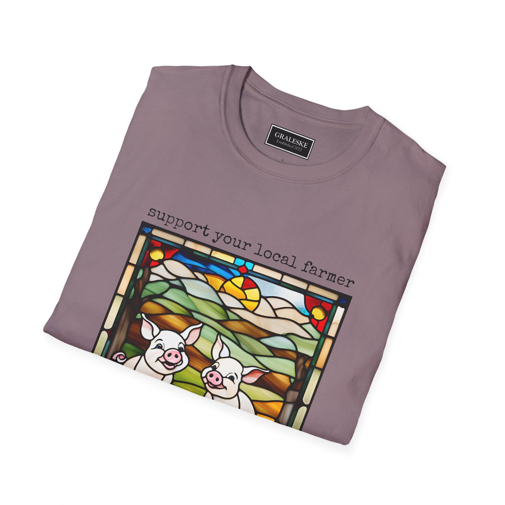 Stained Glass Piggy T-Shirt - Graleske