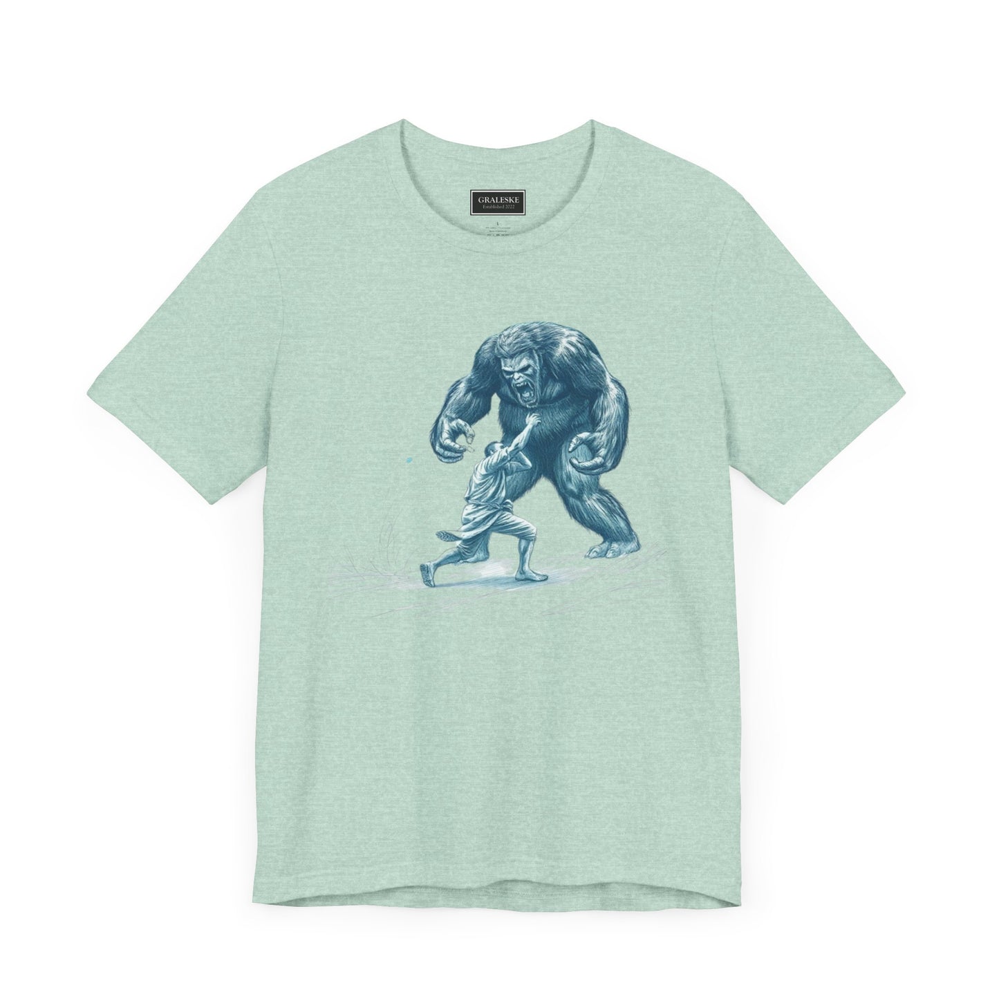 Man Fighting Bigfoot T-Shirt