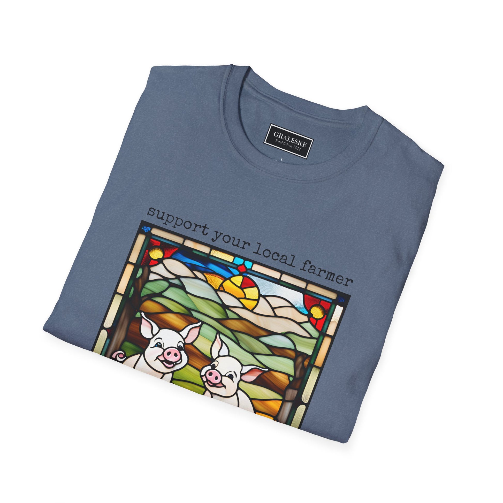 Stained Glass Piggy T-Shirt - Graleske