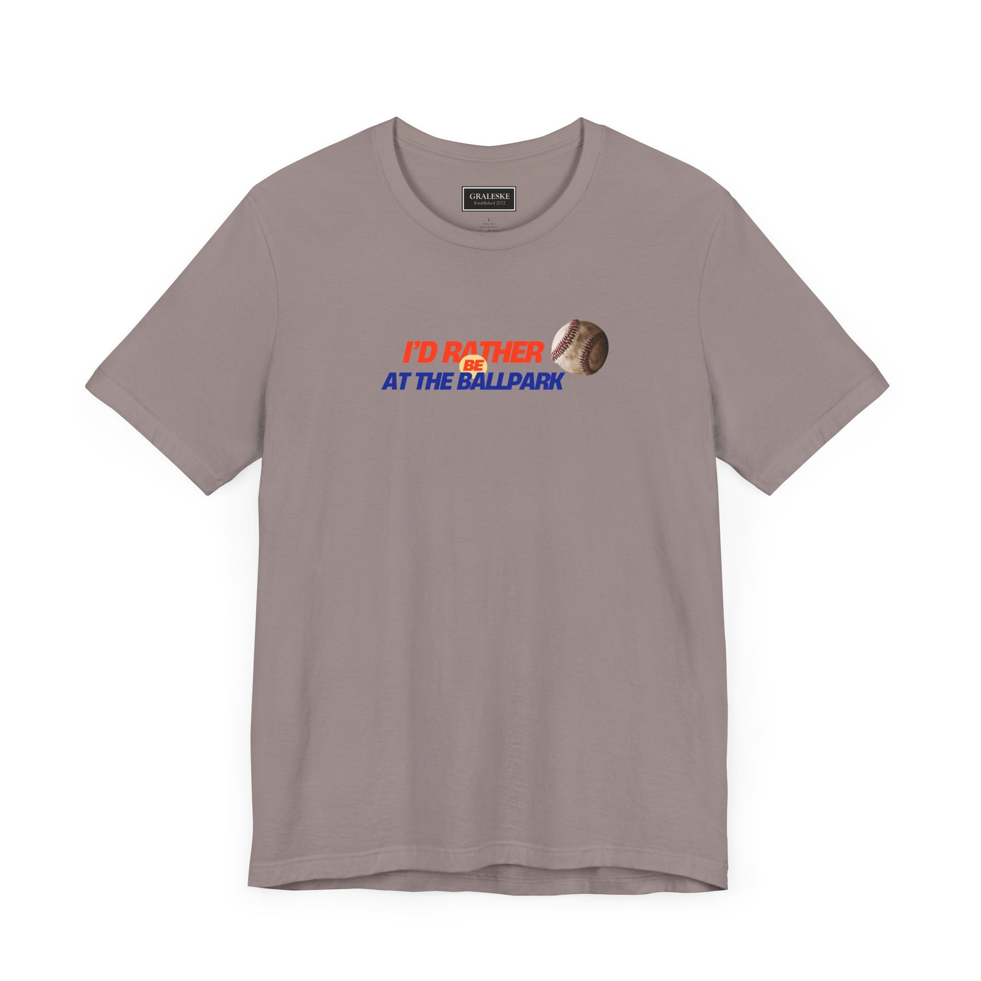 Baseball Tee - I'd Rather Be at the Ballpark Unisex Jersey Short Sleeve T-shirt - Graleske