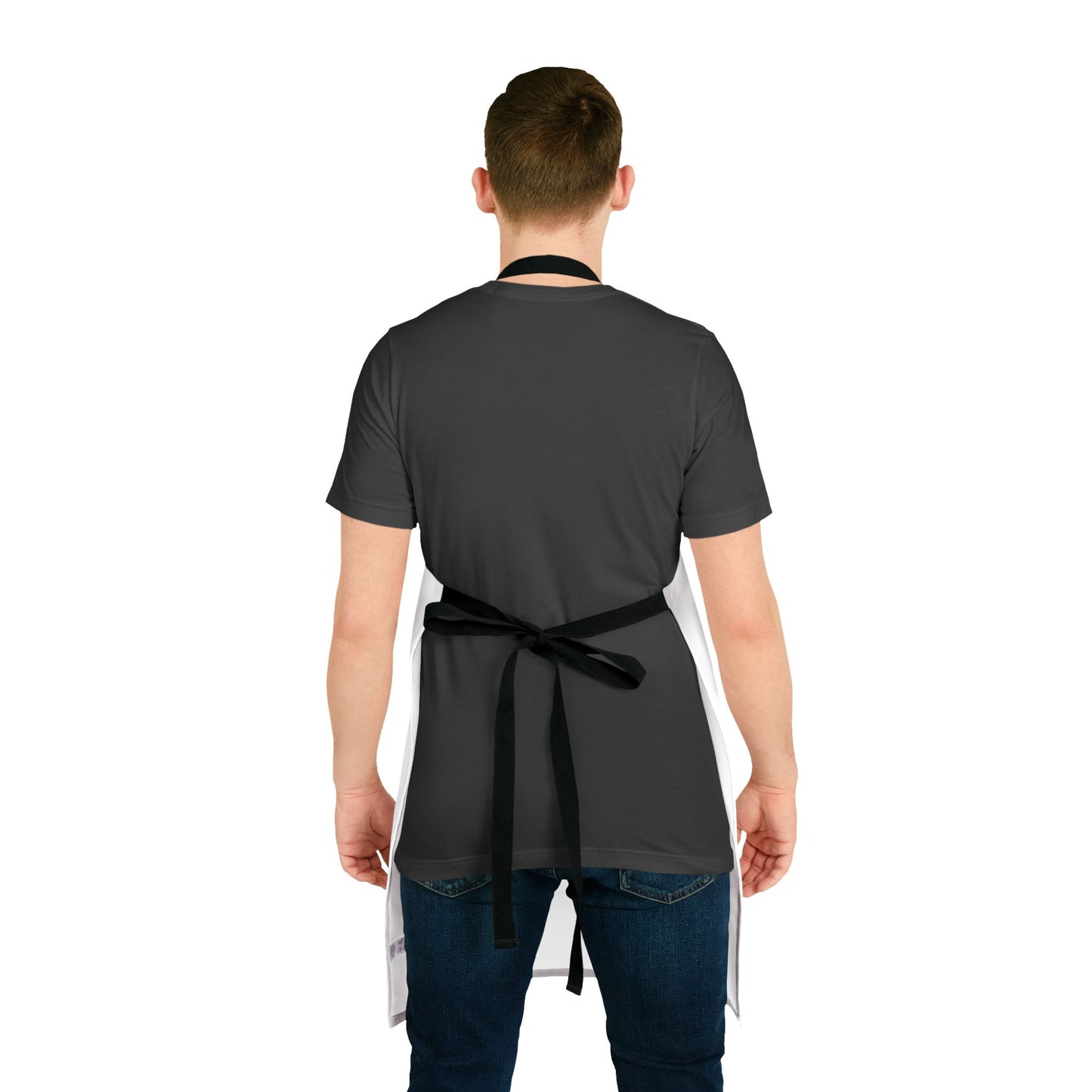 Apron, 5-Color Straps (AOP) - support your local farmer - chickens playing cards stained glass - Graleske