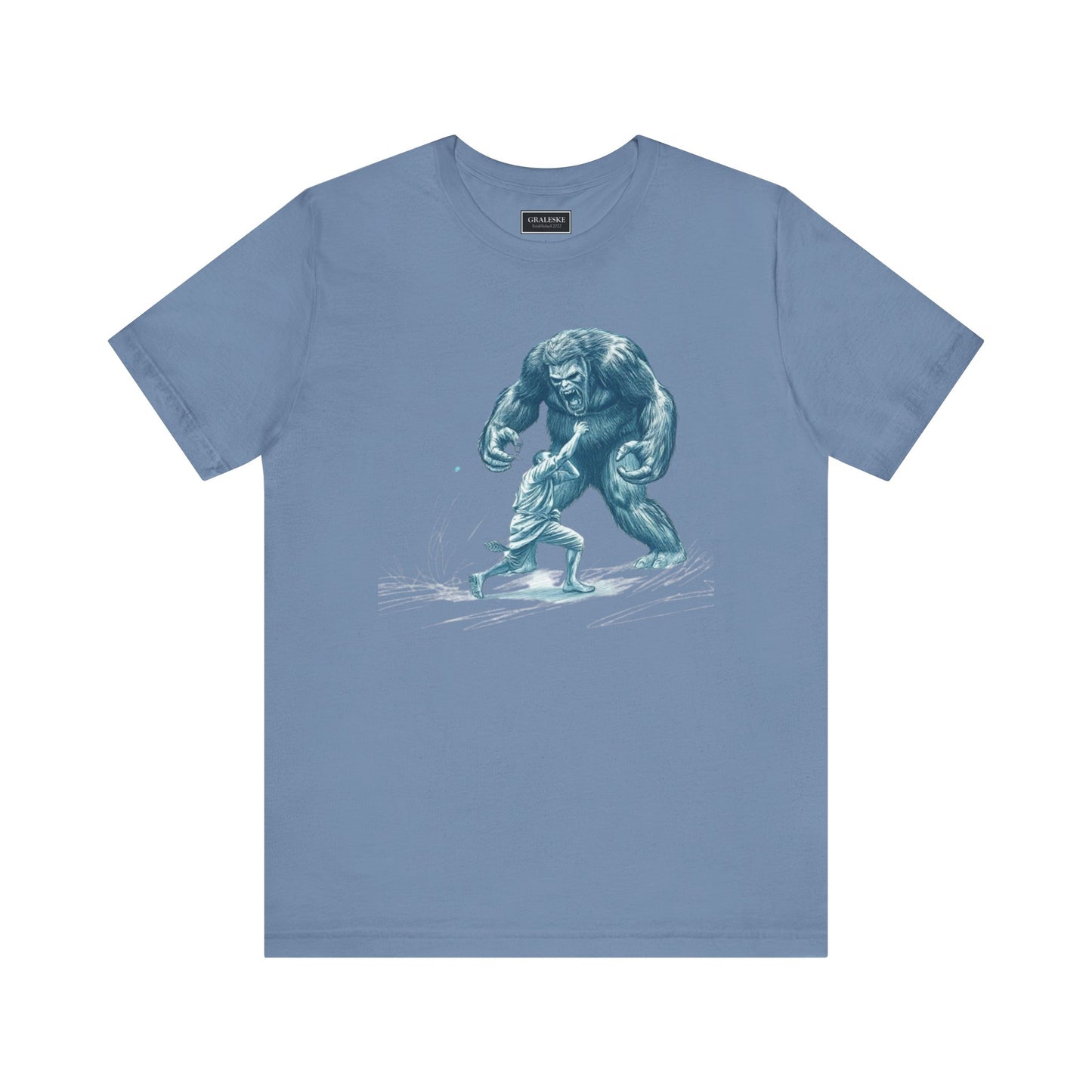Man Fighting Bigfoot T-Shirt