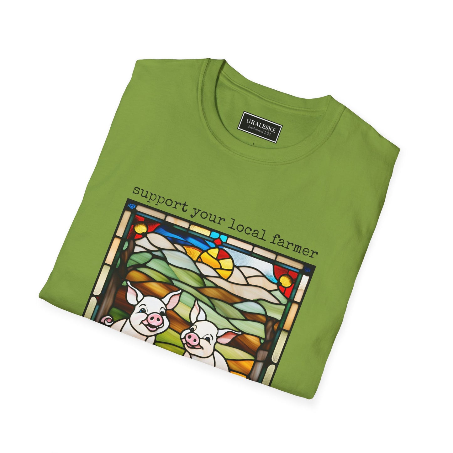 Stained Glass Piggy T-Shirt - Graleske