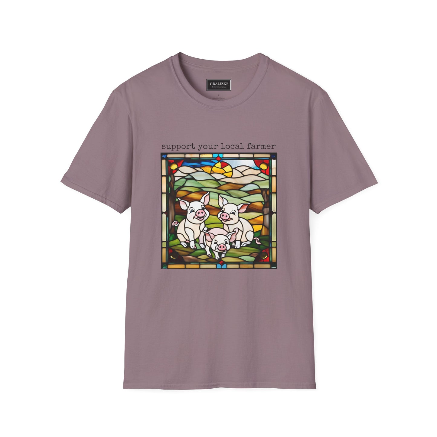 Stained Glass Piggy T-Shirt - Graleske