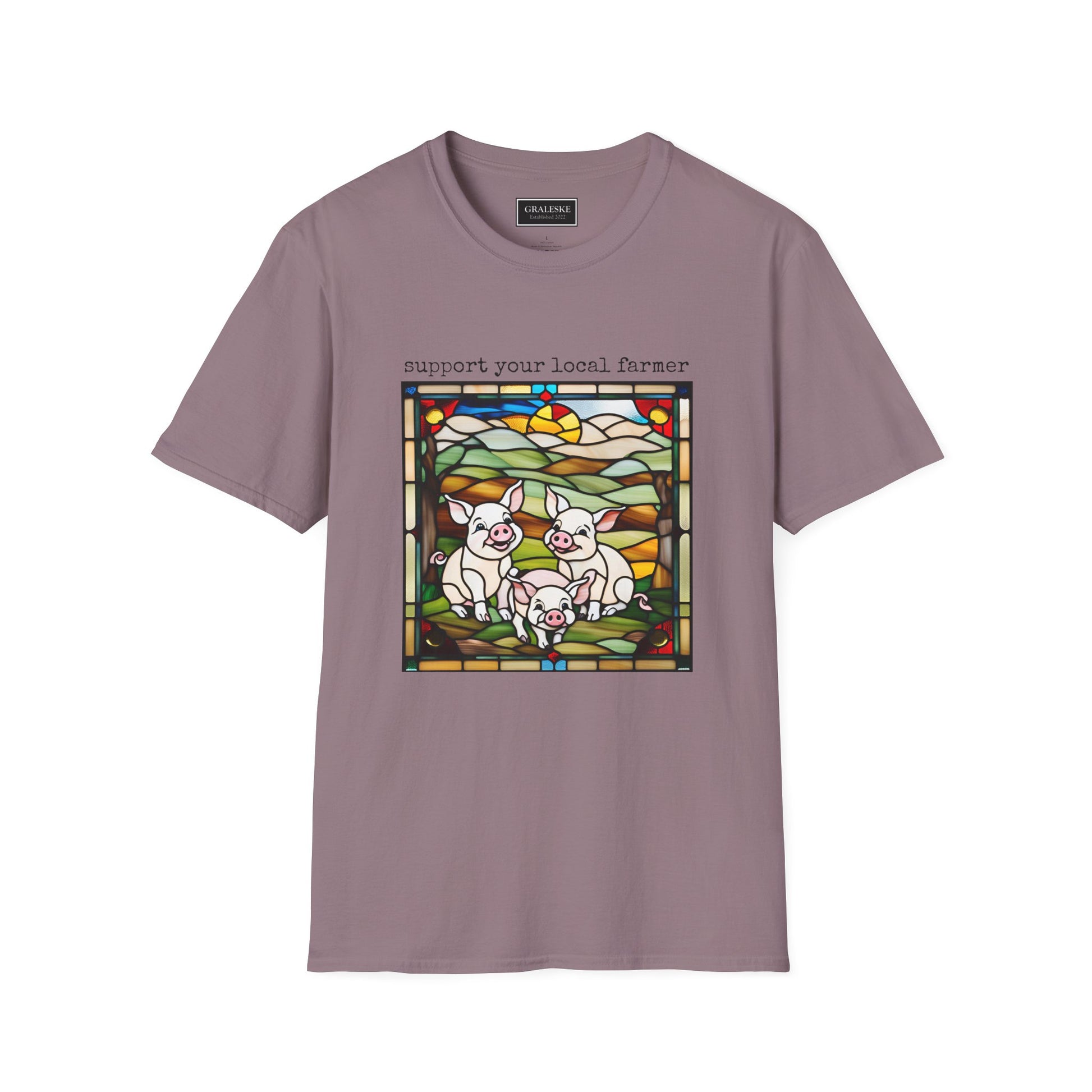 Stained Glass Piggy T-Shirt - Graleske