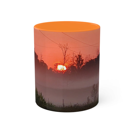 sunrise over marsh - 2024 - Colorful Mugs, 11oz - Graleske